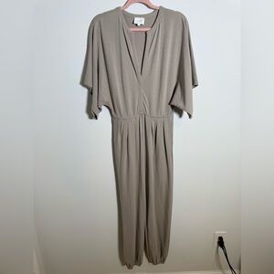 Sundays‎ Taupe Soft Knit Jumpsuit | Minimalist Lounge Chic Neutral Capsule